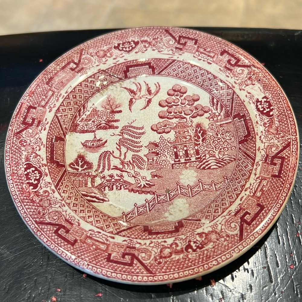 Antique Red Willow Edge and Malkin Side Plate